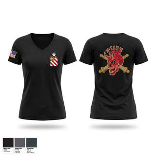 Womens Short Sleeve Vneck Shirt, C/1-8 FA, Army, Teamtime, Team time, sublimation, custom sports apparel, team uniforms, spirit wear, spiritwear, sports uniforms, custom shirts, team store, custom team store, fundraiser sports, apparel fundraiser