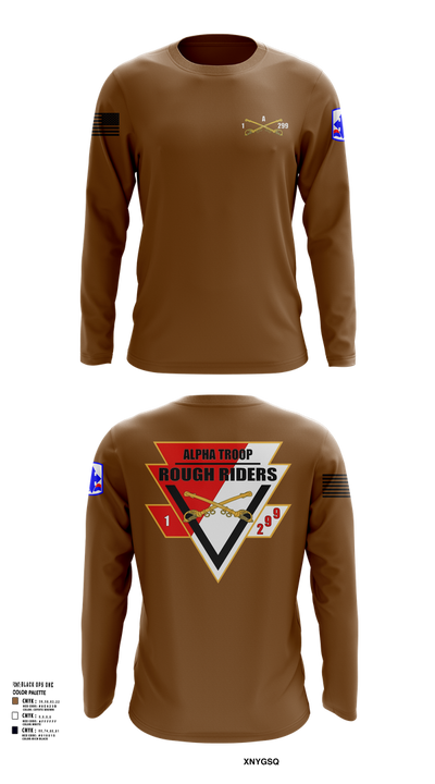 A Troop, 1st squadron-299th Calvary Regiment 70291790 Long Sleeve Performance Shirt 102