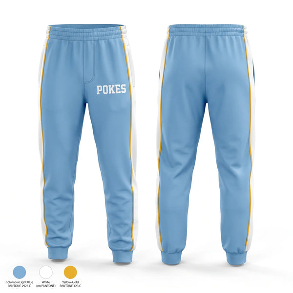 Sweatpants, Pokes, Baseball, Teamtime, Team time, sublimation, custom sports apparel, team uniforms, spirit wear, spiritwear, sports uniforms, custom shirts, team store, custom team store, fundraiser sports, apparel fundraiser