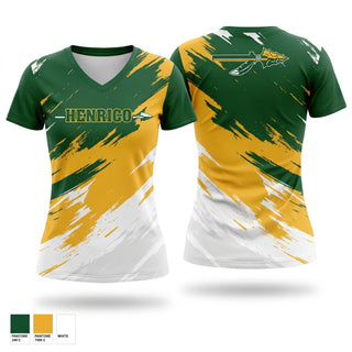 Womens Short Sleeve Vneck Shirt, Henrico, Track & Field, Teamtime, Team time, sublimation, custom sports apparel, team uniforms, spirit wear, spiritwear, sports uniforms, custom shirts, team store, custom team store, fundraiser sports, apparel fundraiser