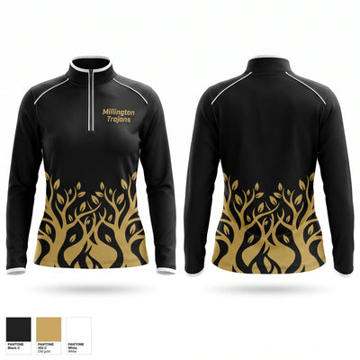 Millington Trojans Quarter Zip Jacket - 1