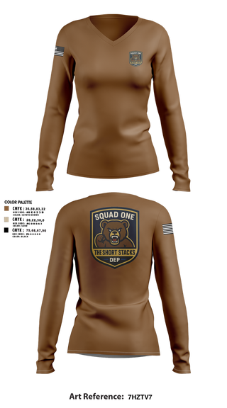 Womens Long Sleeve Vneck Shirt, DEP Police Squad One, , Teamtime, Team time, sublimation, custom sports apparel, team uniforms, spirit wear, spiritwear, sports uniforms, custom shirts, team store, custom team store, fundraiser sports, apparel fundraiser