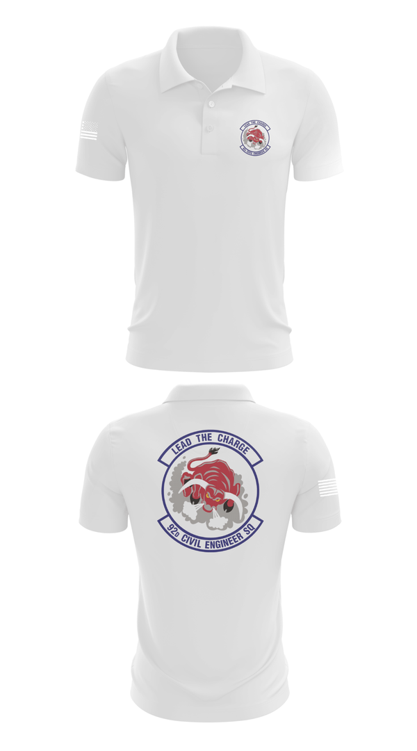 Short Sleeve Performance Polo, 92 CES, Air Force, Teamtime, Team time, sublimation, custom sports apparel, team uniforms, spirit wear, spiritwear, sports uniforms, custom shirts, team store, custom team store, fundraiser sports, apparel fundraiser