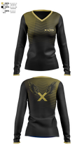 XIOS Strength & Conditioning 79697954 Women's Long Sleeve V-neck Shirt - 100