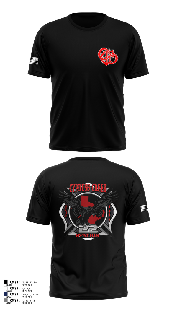 Short Sleeve Performance Shirt, Cy creek fire 22, , Teamtime, Team time, sublimation, custom sports apparel, team uniforms, spirit wear, spiritwear, sports uniforms, custom shirts, team store, custom team store, fundraiser sports, apparel fundraiser