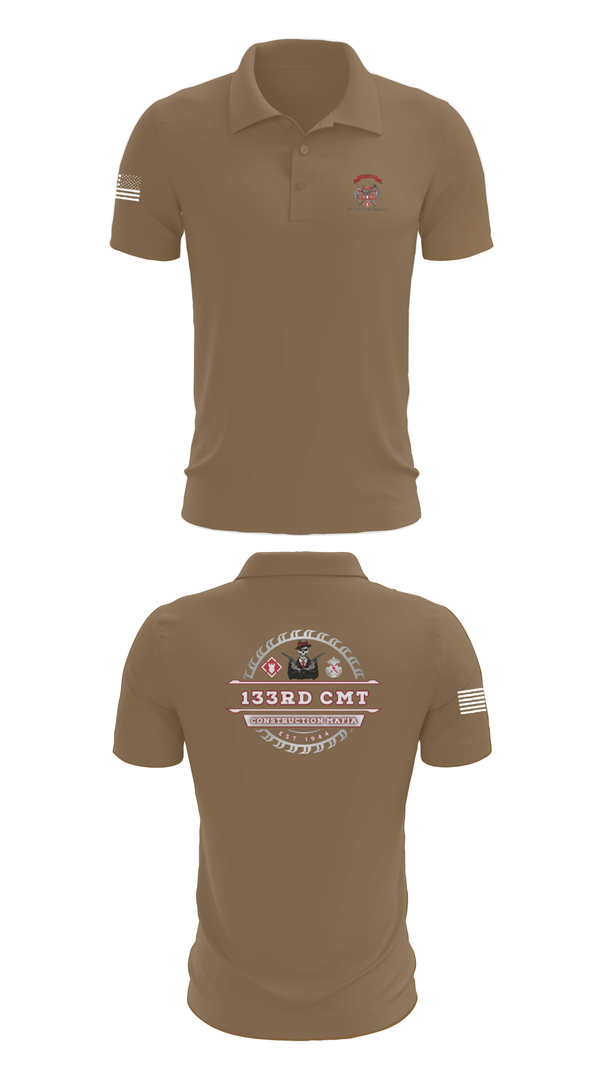 Short Sleeve Performance Polo, 133rd Construction Management Team, , Teamtime, Team time, sublimation, custom sports apparel, team uniforms, spirit wear, spiritwear, sports uniforms, custom shirts, team store, custom team store, fundraiser sports, apparel fundraiser