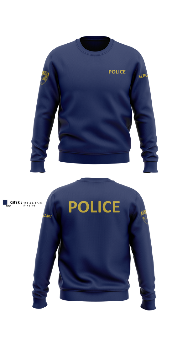 Crew Neck Sweatshirt, City of South Daytona Public Safety, Police, Teamtime, Team time, sublimation, custom sports apparel, team uniforms, spirit wear, spiritwear, sports uniforms, custom shirts, team store, custom team store, fundraiser sports, apparel fundraiser