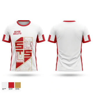 Soft Poly Tee Cotton Like Feel, Silver Bullets, Men's Basketball, Teamtime, Team time, sublimation, custom sports apparel, team uniforms, spirit wear, spiritwear, sports uniforms, custom shirts, team store, custom team store, fundraiser sports, apparel fundraiser