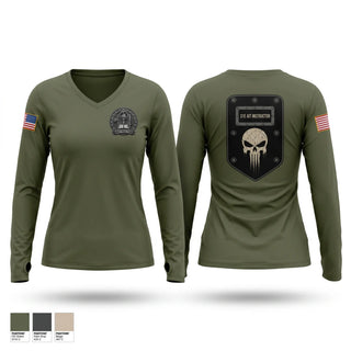 Womens Long Sleeve Vneck Shirt, C Co, 701st, Army, Teamtime, Team time, sublimation, custom sports apparel, team uniforms, spirit wear, spiritwear, sports uniforms, custom shirts, team store, custom team store, fundraiser sports, apparel fundraiser