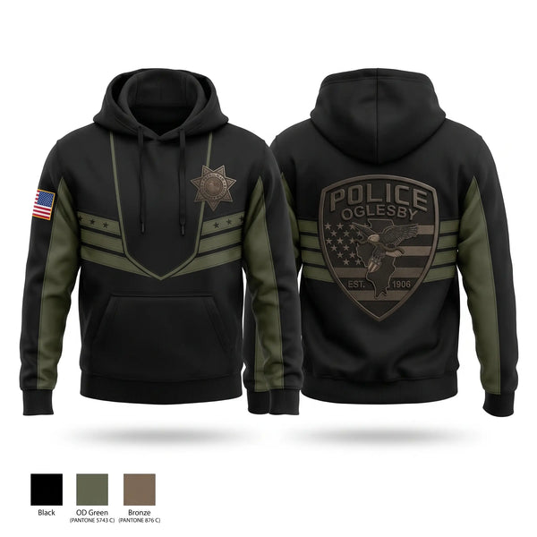 Hoodie, Oglesby, Police, Teamtime, Team time, sublimation, custom sports apparel, team uniforms, spirit wear, spiritwear, sports uniforms, custom shirts, team store, custom team store, fundraiser sports, apparel fundraiser