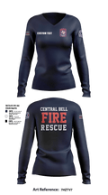 Central Bell County Fire Rescue  Women's Long Sleeve V-neck Shirt - 5