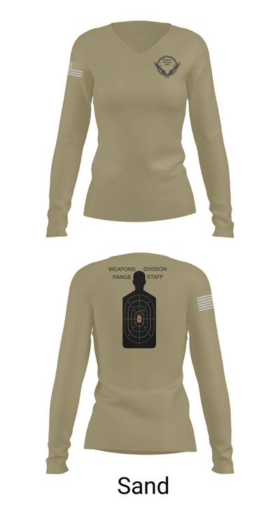 WEAPONS DIVISION 86897128 Women's Long Sleeve V-neck Shirt - 92