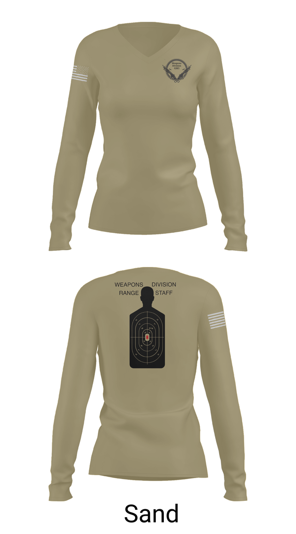 Womens Long Sleeve Vneck Shirt, WEAPONS DIVISION, , Teamtime, Team time, sublimation, custom sports apparel, team uniforms, spirit wear, spiritwear, sports uniforms, custom shirts, team store, custom team store, fundraiser sports, apparel fundraiser