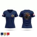 NYPD ESU BLOODHOUND Women's Short Sleeve V-neck Shirt - 1