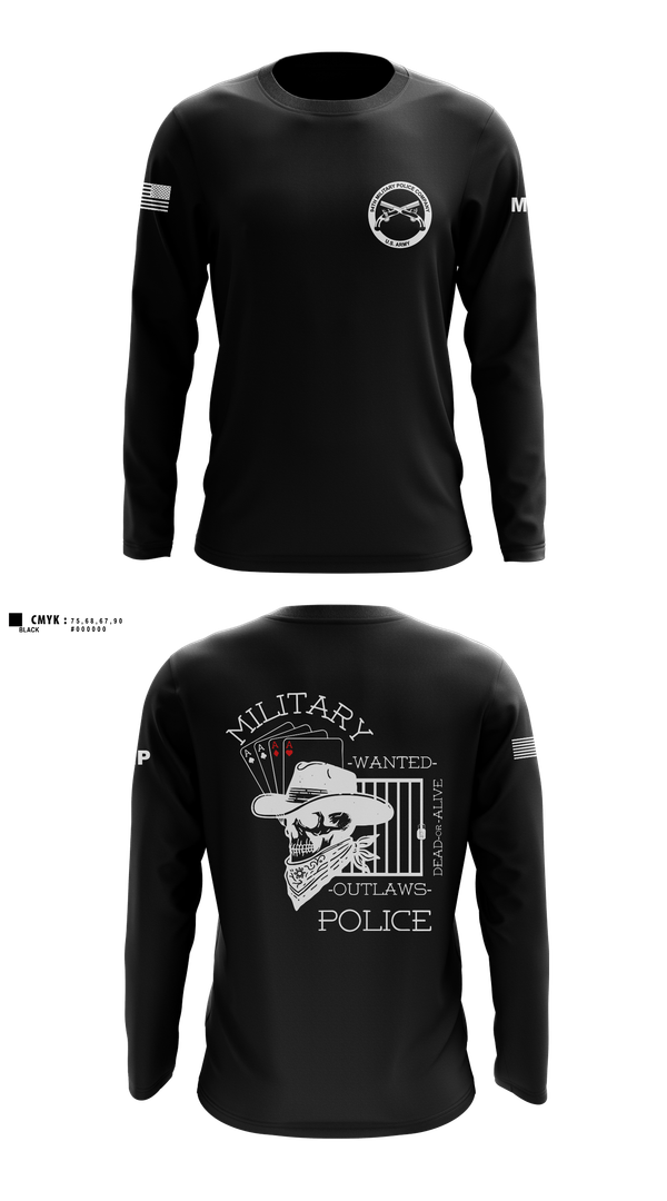 Long Sleeve Performance Shirt, 3RD PLATOON OUTLAWS, Army, Teamtime, Team time, sublimation, custom sports apparel, team uniforms, spirit wear, spiritwear, sports uniforms, custom shirts, team store, custom team store, fundraiser sports, apparel fundraiser