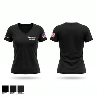 Womens Short Sleeve Vneck Shirt, Warrant squad, Police, Teamtime, Team time, sublimation, custom sports apparel, team uniforms, spirit wear, spiritwear, sports uniforms, custom shirts, team store, custom team store, fundraiser sports, apparel fundraiser