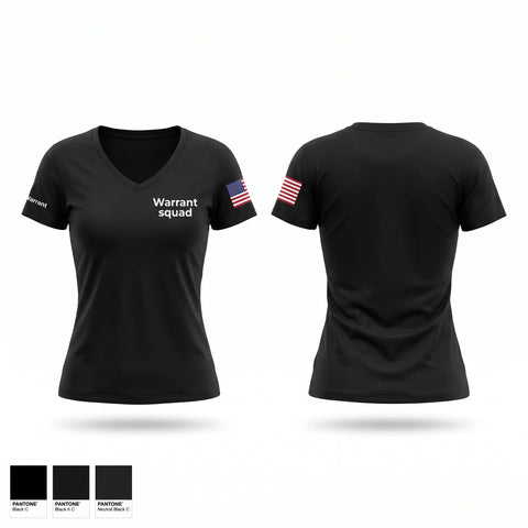 Womens Short Sleeve Vneck Shirt, Warrant squad, Police, Teamtime, Team time, sublimation, custom sports apparel, team uniforms, spirit wear, spiritwear, sports uniforms, custom shirts, team store, custom team store, fundraiser sports, apparel fundraiser