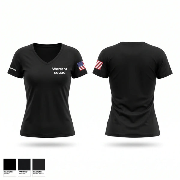 Womens Short Sleeve Vneck Shirt, Warrant squad, Police, Teamtime, Team time, sublimation, custom sports apparel, team uniforms, spirit wear, spiritwear, sports uniforms, custom shirts, team store, custom team store, fundraiser sports, apparel fundraiser