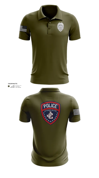 Short Sleeve Performance Polo, Jefferson College Police Department, Police, Teamtime, Team time, sublimation, custom sports apparel, team uniforms, spirit wear, spiritwear, sports uniforms, custom shirts, team store, custom team store, fundraiser sports, apparel fundraiser