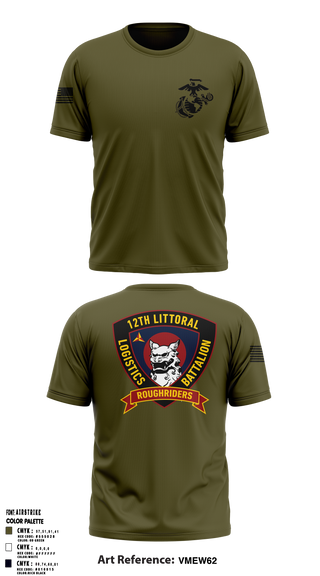 Short Sleeve Performance Shirt, 12TH LITTORAL LOGISTICS BATTALION, Marines, Teamtime, Team time, sublimation, custom sports apparel, team uniforms, spirit wear, spiritwear, sports uniforms, custom shirts, team store, custom team store, fundraiser sports, apparel fundraiser