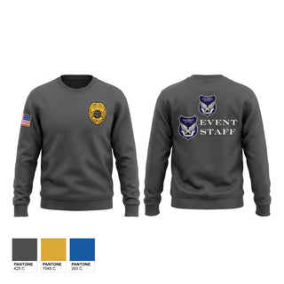 Crew Neck Sweatshirt, EVent staff, Police, Teamtime, Team time, sublimation, custom sports apparel, team uniforms, spirit wear, spiritwear, sports uniforms, custom shirts, team store, custom team store, fundraiser sports, apparel fundraiser