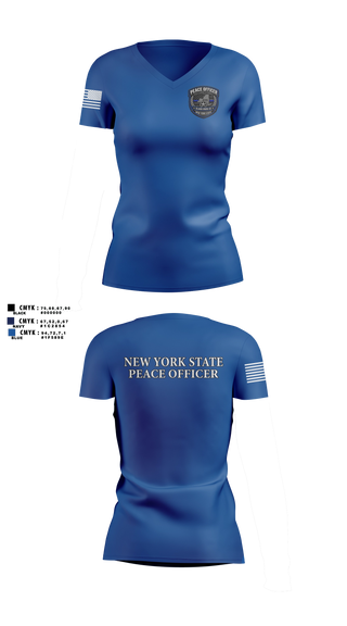 Womens Short Sleeve Vneck Shirt, NY State Peace Officer Class 2026-11, Police, Teamtime, Team time, sublimation, custom sports apparel, team uniforms, spirit wear, spiritwear, sports uniforms, custom shirts, team store, custom team store, fundraiser sports, apparel fundraiser