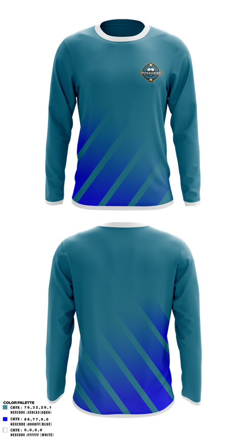 Long Sleeve Performance Shirt, Voyagers Futsal Club, Men's Soccer, Teamtime, Team time, sublimation, custom sports apparel, team uniforms, spirit wear, spiritwear, sports uniforms, custom shirts, team store, custom team store, fundraiser sports, apparel fundraiser