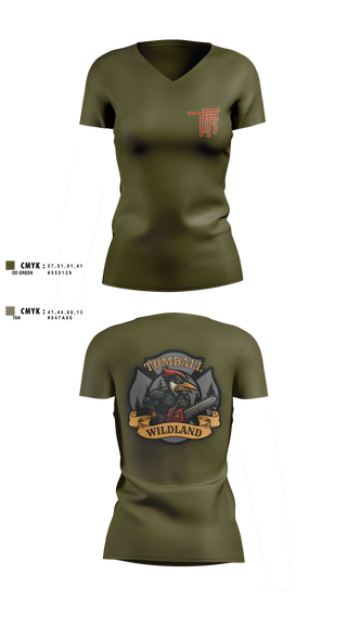 Womens Short Sleeve Vneck Shirt, Tomball Wildland, , Teamtime, Team time, sublimation, custom sports apparel, team uniforms, spirit wear, spiritwear, sports uniforms, custom shirts, team store, custom team store, fundraiser sports, apparel fundraiser
