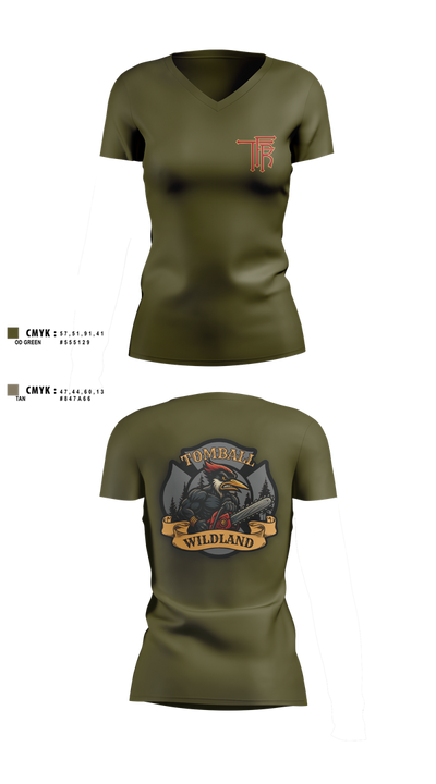 Tomball Wildland 83811767 Women's Short Sleeve V-neck Shirt - 3