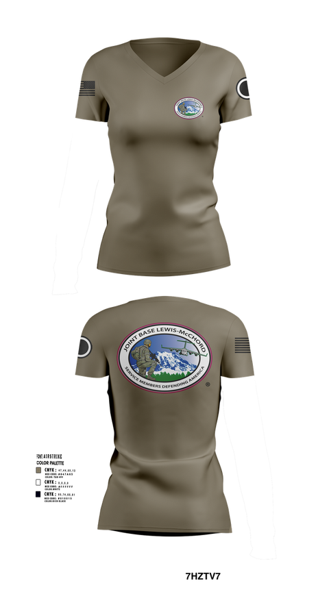 Womens Short Sleeve Vneck Shirt, HHC, GARRISON, Army, Teamtime, Team time, sublimation, custom sports apparel, team uniforms, spirit wear, spiritwear, sports uniforms, custom shirts, team store, custom team store, fundraiser sports, apparel fundraiser