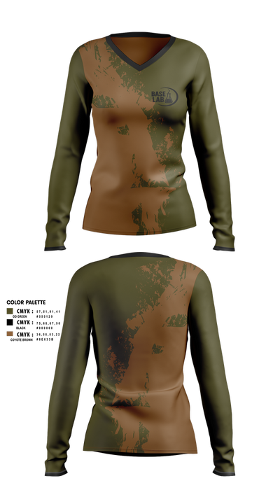 BaseLab 57436609 Women's Long Sleeve V-neck Shirt - 1