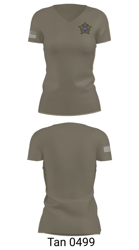 Womens Short Sleeve Vneck Shirt, Grayson County Sheriff's Office, Police, Teamtime, Team time, sublimation, custom sports apparel, team uniforms, spirit wear, spiritwear, sports uniforms, custom shirts, team store, custom team store, fundraiser sports, apparel fundraiser