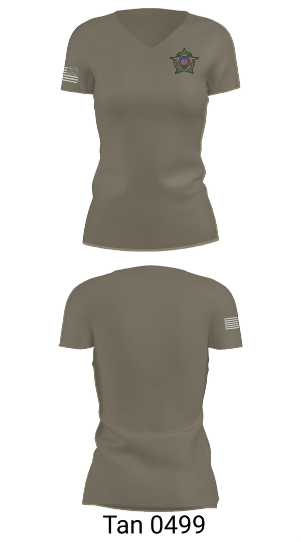Womens Short Sleeve Vneck Shirt, Grayson County Sheriff's Office, Police, Teamtime, Team time, sublimation, custom sports apparel, team uniforms, spirit wear, spiritwear, sports uniforms, custom shirts, team store, custom team store, fundraiser sports, apparel fundraiser