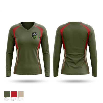 HUSL 45962778 Women's Long Sleeve V-neck Shirt - 1