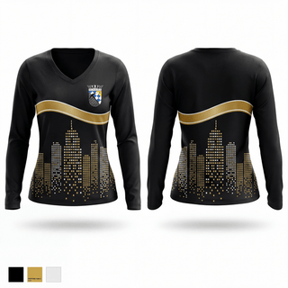 Womens Long Sleeve Vneck Shirt, Miners, Men's Basketball, Teamtime, Team time, sublimation, custom sports apparel, team uniforms, spirit wear, spiritwear, sports uniforms, custom shirts, team store, custom team store, fundraiser sports, apparel fundraiser