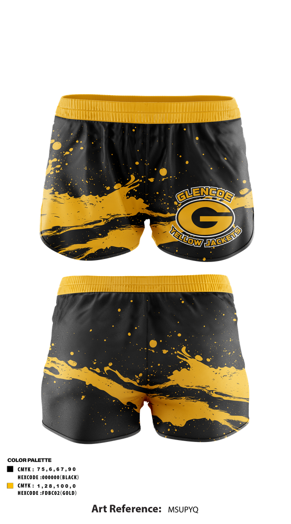 Track Shorts, Glencoe yellow jackets, , Teamtime, Team time, sublimation, custom sports apparel, team uniforms, spirit wear, spiritwear, sports uniforms, custom shirts, team store, custom team store, fundraiser sports, apparel fundraiser