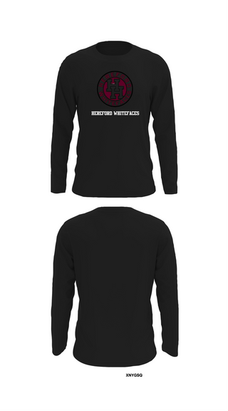 Long Sleeve Performance Shirt, Hereford Whitefaces, Wrestling, Teamtime, Team time, sublimation, custom sports apparel, team uniforms, spirit wear, spiritwear, sports uniforms, custom shirts, team store, custom team store, fundraiser sports, apparel fundraiser