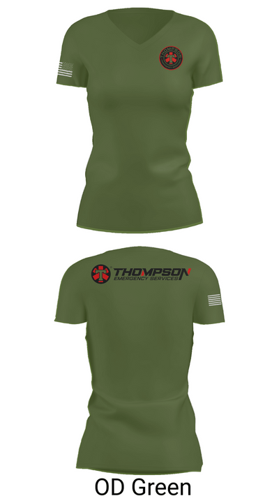 Thompson EMS 59462665 Women's Short Sleeve V-neck Shirt - 48