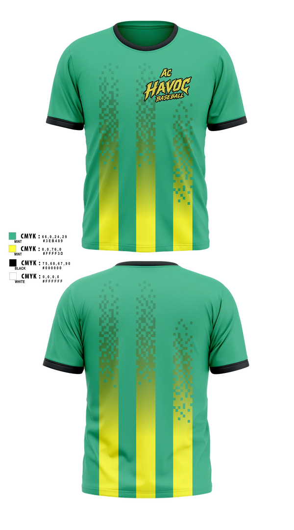 Short Sleeve Performance Shirt, AC Havoc, Baseball, Teamtime, Team time, sublimation, custom sports apparel, team uniforms, spirit wear, spiritwear, sports uniforms, custom shirts, team store, custom team store, fundraiser sports, apparel fundraiser