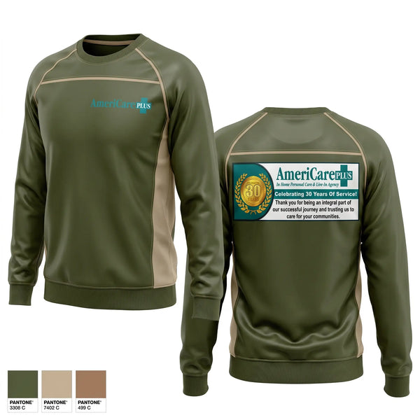 Crew Neck Sweatshirt, Americare Plus, , Teamtime, Team time, sublimation, custom sports apparel, team uniforms, spirit wear, spiritwear, sports uniforms, custom shirts, team store, custom team store, fundraiser sports, apparel fundraiser