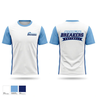 Shoreline Breakers 12u Royal Soft Poly Tee Cotton Like Feel - 1