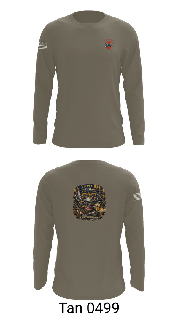 Long Sleeve Performance Shirt, UUVRON THREE FCPOA, Navy, Teamtime, Team time, sublimation, custom sports apparel, team uniforms, spirit wear, spiritwear, sports uniforms, custom shirts, team store, custom team store, fundraiser sports, apparel fundraiser