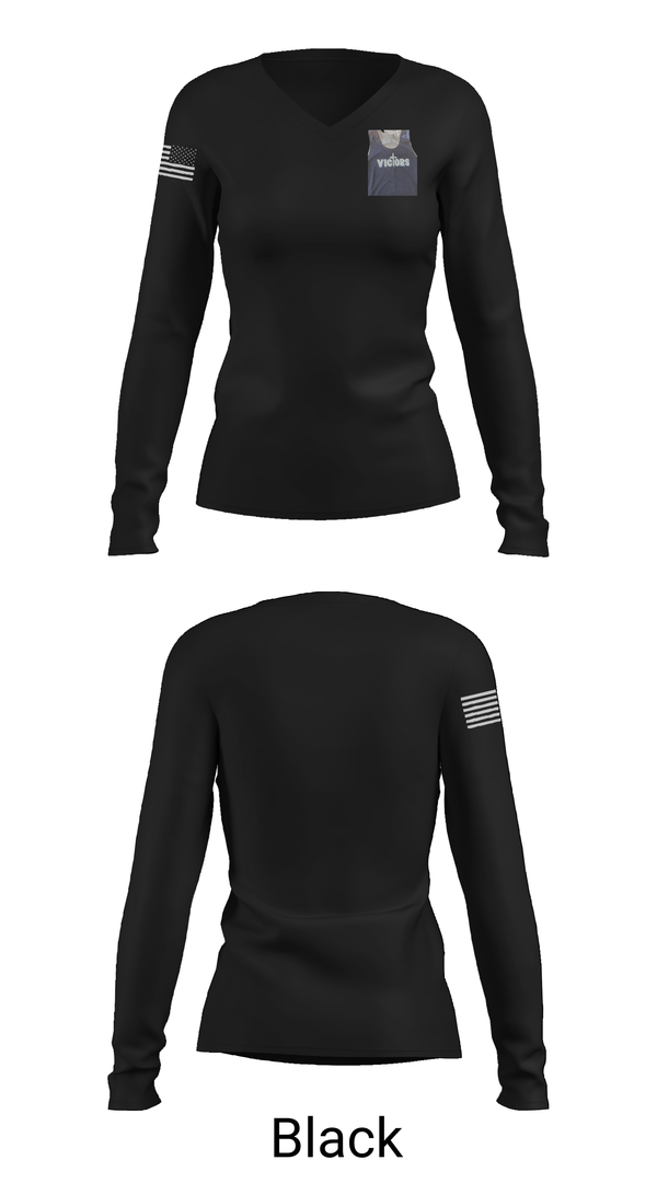 Womens Long Sleeve Vneck Shirt, Victors, Men's Basketball, Teamtime, Team time, sublimation, custom sports apparel, team uniforms, spirit wear, spiritwear, sports uniforms, custom shirts, team store, custom team store, fundraiser sports, apparel fundraiser