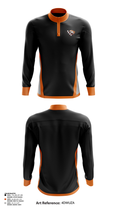 BCAT Tigers 96557940 Quarter Zip Jacket - 100