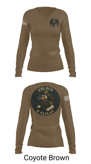 Womens Long Sleeve Vneck Shirt, 336 RCS D Flight, , Teamtime, Team time, sublimation, custom sports apparel, team uniforms, spirit wear, spiritwear, sports uniforms, custom shirts, team store, custom team store, fundraiser sports, apparel fundraiser