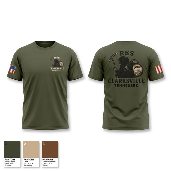 Old School Cotton Feel Shirt, RSS CLARKSVILLE, Marines, Teamtime, Team time, sublimation, custom sports apparel, team uniforms, spirit wear, spiritwear, sports uniforms, custom shirts, team store, custom team store, fundraiser sports, apparel fundraiser