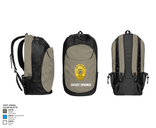 Gear Bag, Sweet Springs, Police, Teamtime, Team time, sublimation, custom sports apparel, team uniforms, spirit wear, spiritwear, sports uniforms, custom shirts, team store, custom team store, fundraiser sports, apparel fundraiser