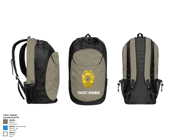 Gear Bag, Sweet Springs, Police, Teamtime, Team time, sublimation, custom sports apparel, team uniforms, spirit wear, spiritwear, sports uniforms, custom shirts, team store, custom team store, fundraiser sports, apparel fundraiser