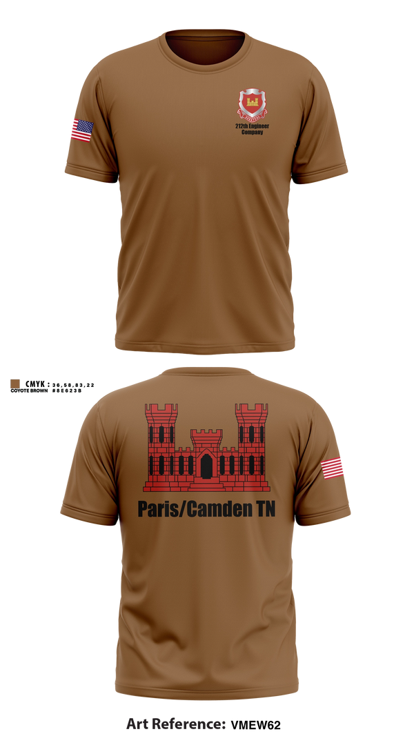 Short Sleeve Performance Shirt, 212th Engineer Company, National Guard, Teamtime, Team time, sublimation, custom sports apparel, team uniforms, spirit wear, spiritwear, sports uniforms, custom shirts, team store, custom team store, fundraiser sports, apparel fundraiser