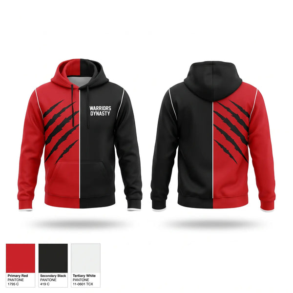 Hoodie, Warriors Dynasty, , Teamtime, Team time, sublimation, custom sports apparel, team uniforms, spirit wear, spiritwear, sports uniforms, custom shirts, team store, custom team store, fundraiser sports, apparel fundraiser